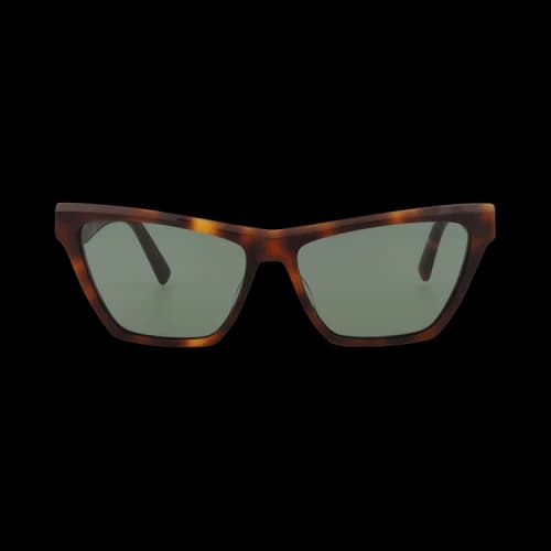 Saint Laurent Cat Eye-Frame Acetate Sunglasses Havana Havana Green (SLM103-30013367-003)