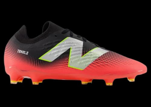 New Balance Tekela Magia V4+ Low Laced FG Black Energy Red Metallic Silver