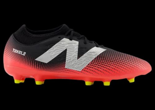 New Balance Tekela Magique V4+ FG Black Energy Red Metallic Silver