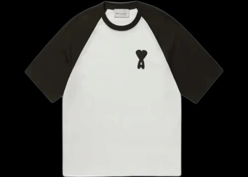 Ami Paris Short Sleeves Boxy Fit T-shirt Black/White