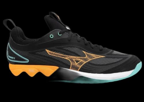 Mizuno Wave Luminous 3 Black Tangelo Ice Green
