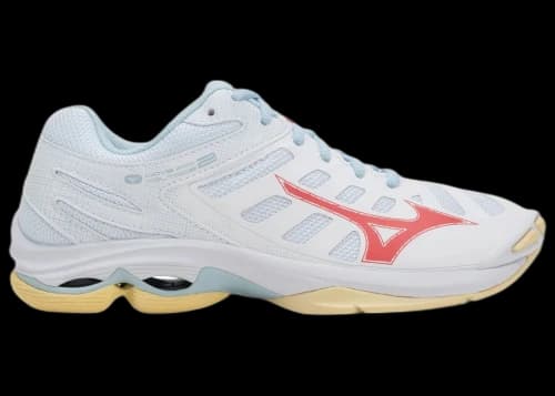 Mizuno Wave Voltage 2 White Calypso Coral Pale Banan (Women's)