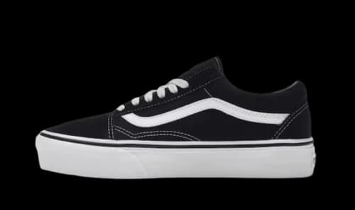 Vans Old Skool Platform Black White