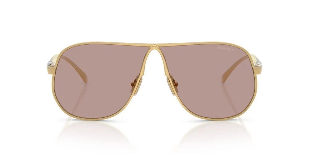 Miu Miu Miu Gafas De Sol Mujer Oro Piloto Marrón 66mm