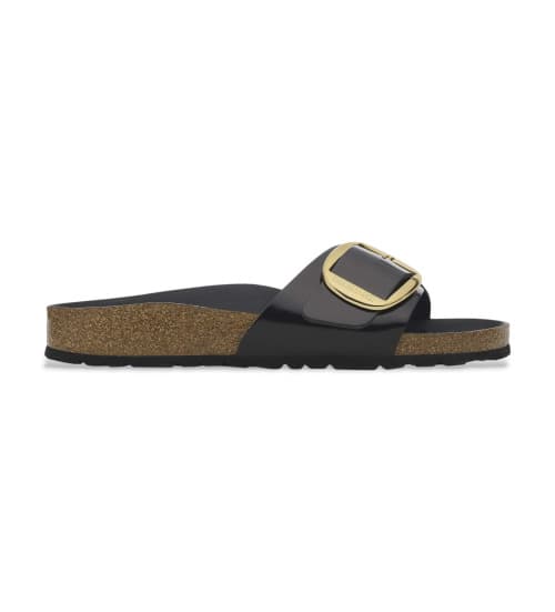 Birkenstock Sandalias De Piel Madrid Big Buckle (ajuste Estrecho) Negro