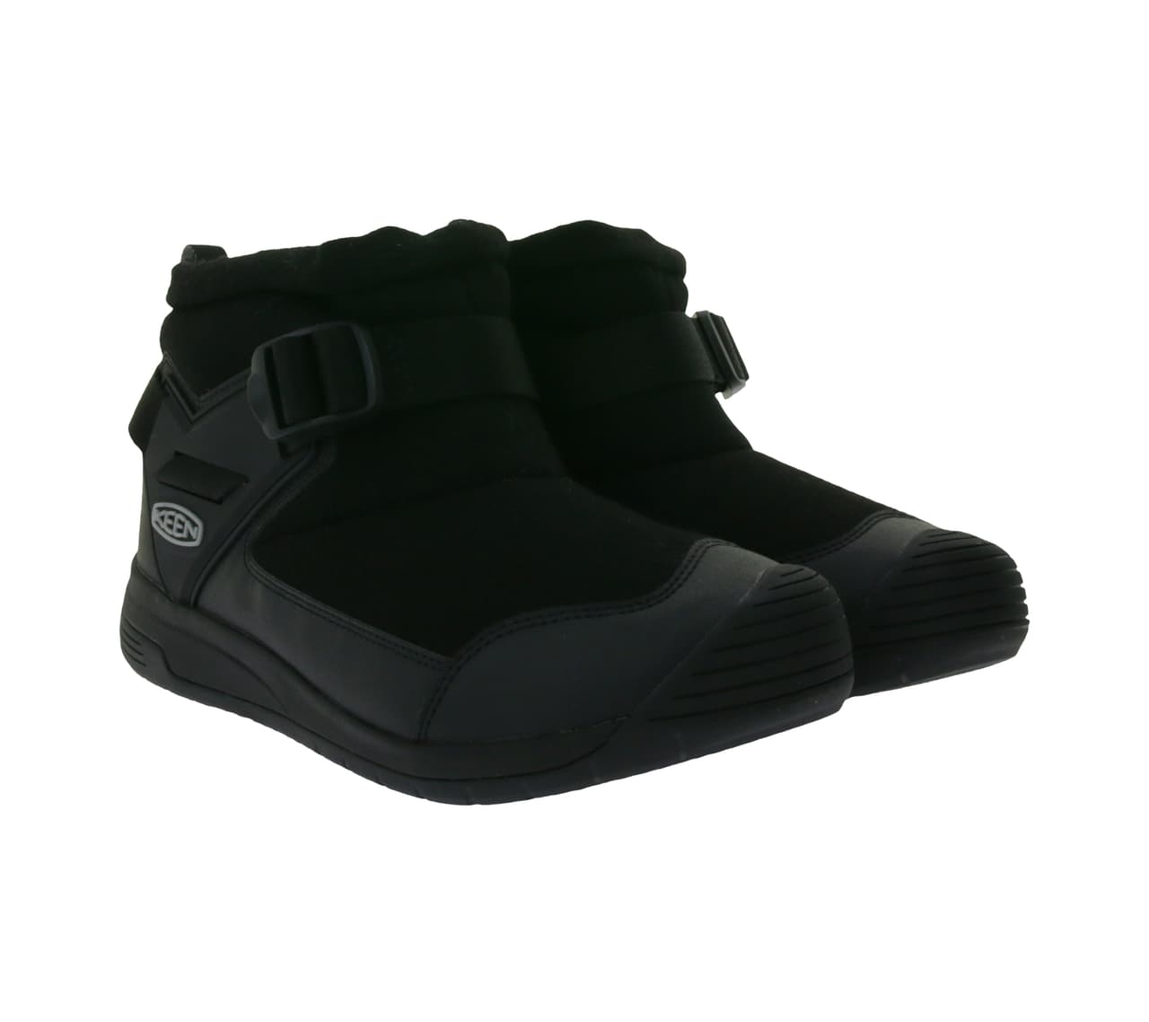 KEEN Botines de invierno para hombre Hoodromeo con forro polar, zapatos para la nieve, botas de invierno aislantes hasta -20 grados negro