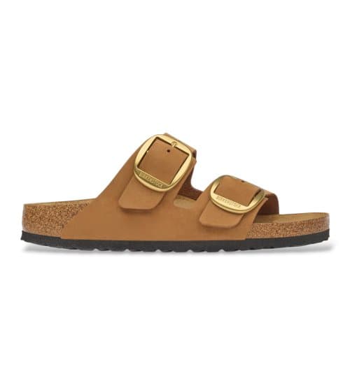 Birkenstock Sandalias De Piel Arizona Big Buckle Nubuck (ajuste Estrecho) Marrón