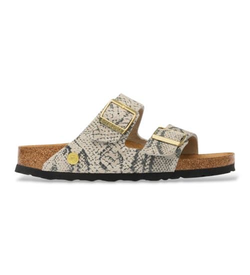Birkenstock Sandalias De Piel Arizona (ajuste Estrecho) Beige