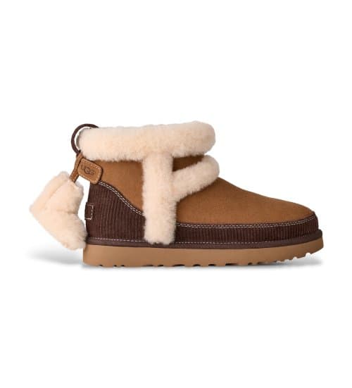 UGG Botines De Piel Classic Mini Heritage Marrón