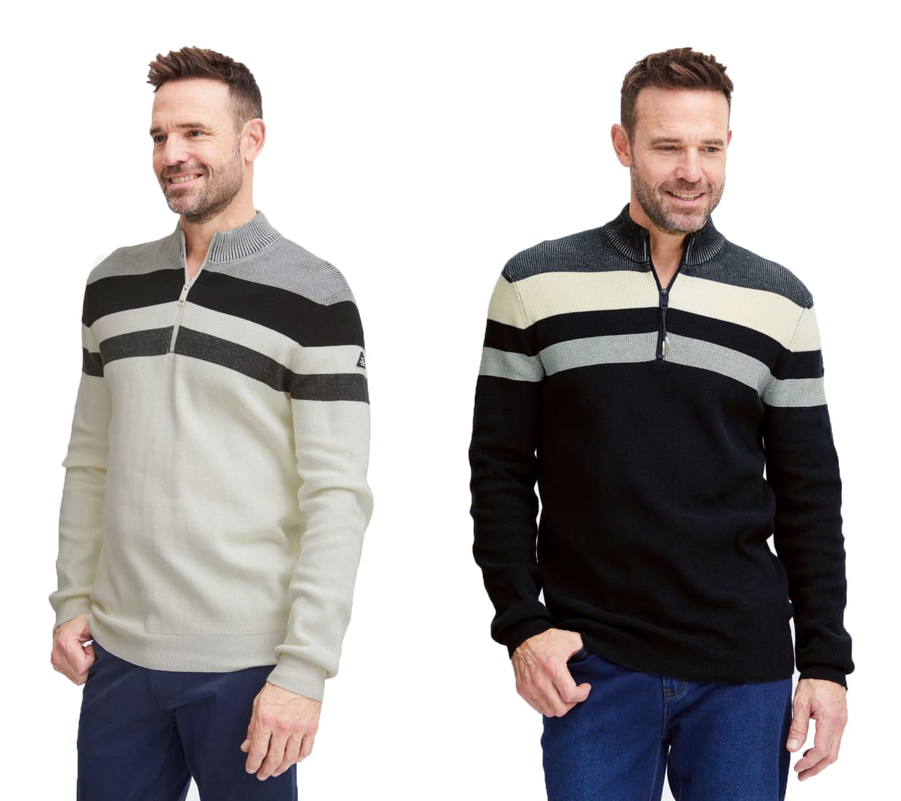 FQ1924 Chaqueta clásica con cremallera y cuello alto para hombre FQKyle, modelo 21900654, disponible en negro o blanco