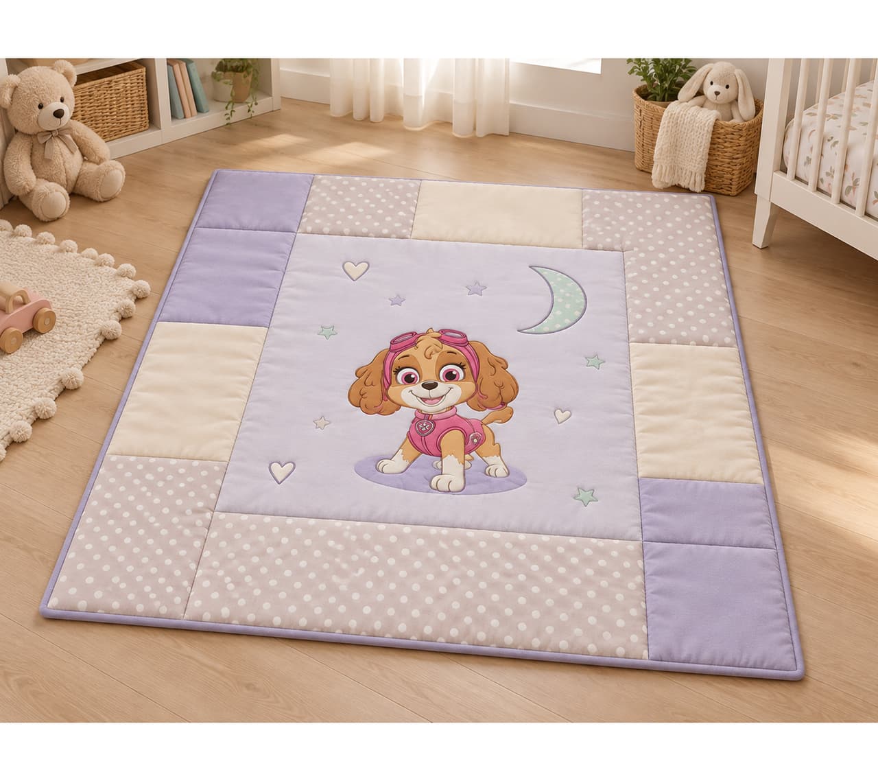 nickelodeon Herding Paw Patrol Manta de Gateo 115 × 115cm Acolchada para Bebés & Niños Pequeños de 100% Poliéster Multicolor