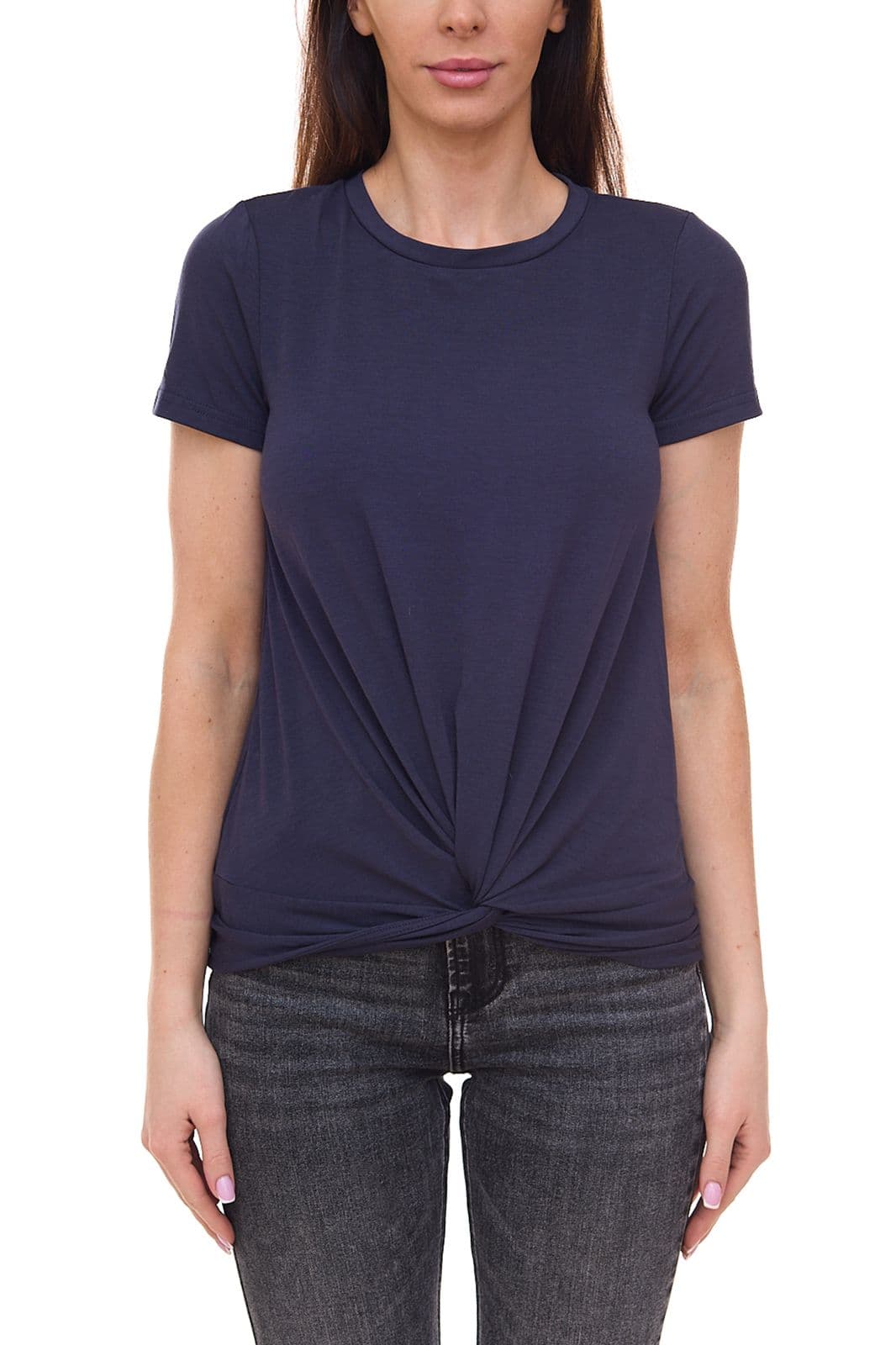 Mamalicious Camisa premamá de mujer camisa de verano de manga corta azul oscuro