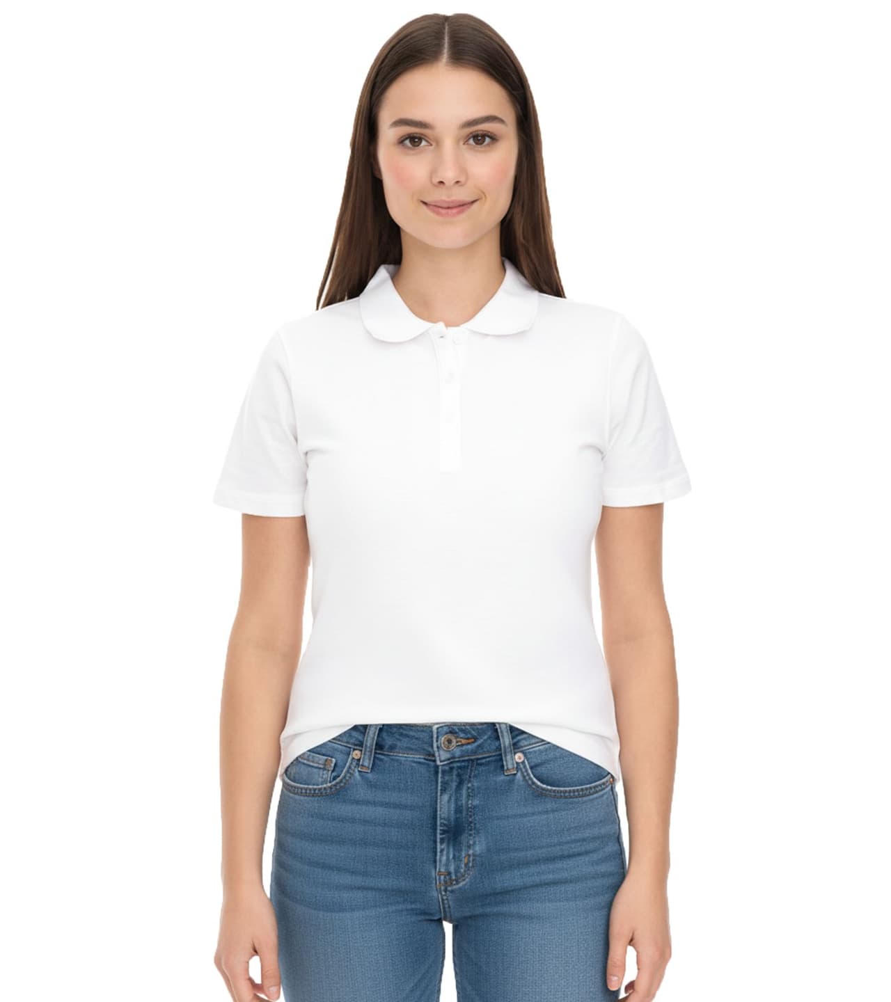 Elevate Polo de mujer Helios, polo de algodón, punto piqué 180 g/m² blanco