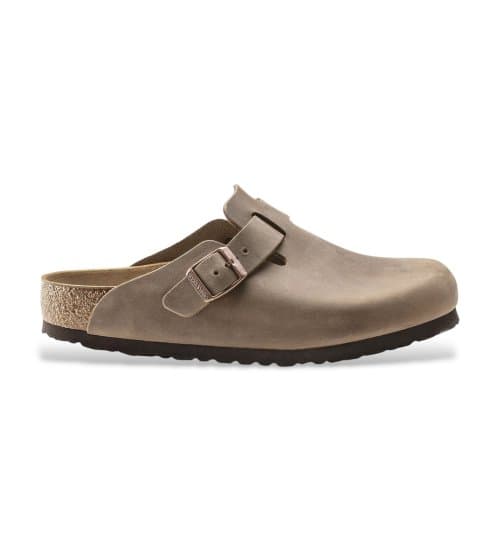 Birkenstock Zuecos De Piel Boston Leo (ajuste Estrecho) Marrón