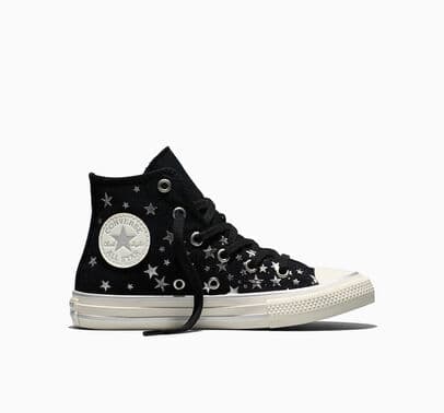 Converse Chuck Taylor All Star Elevated Shine Studs Black/Silver/Egret