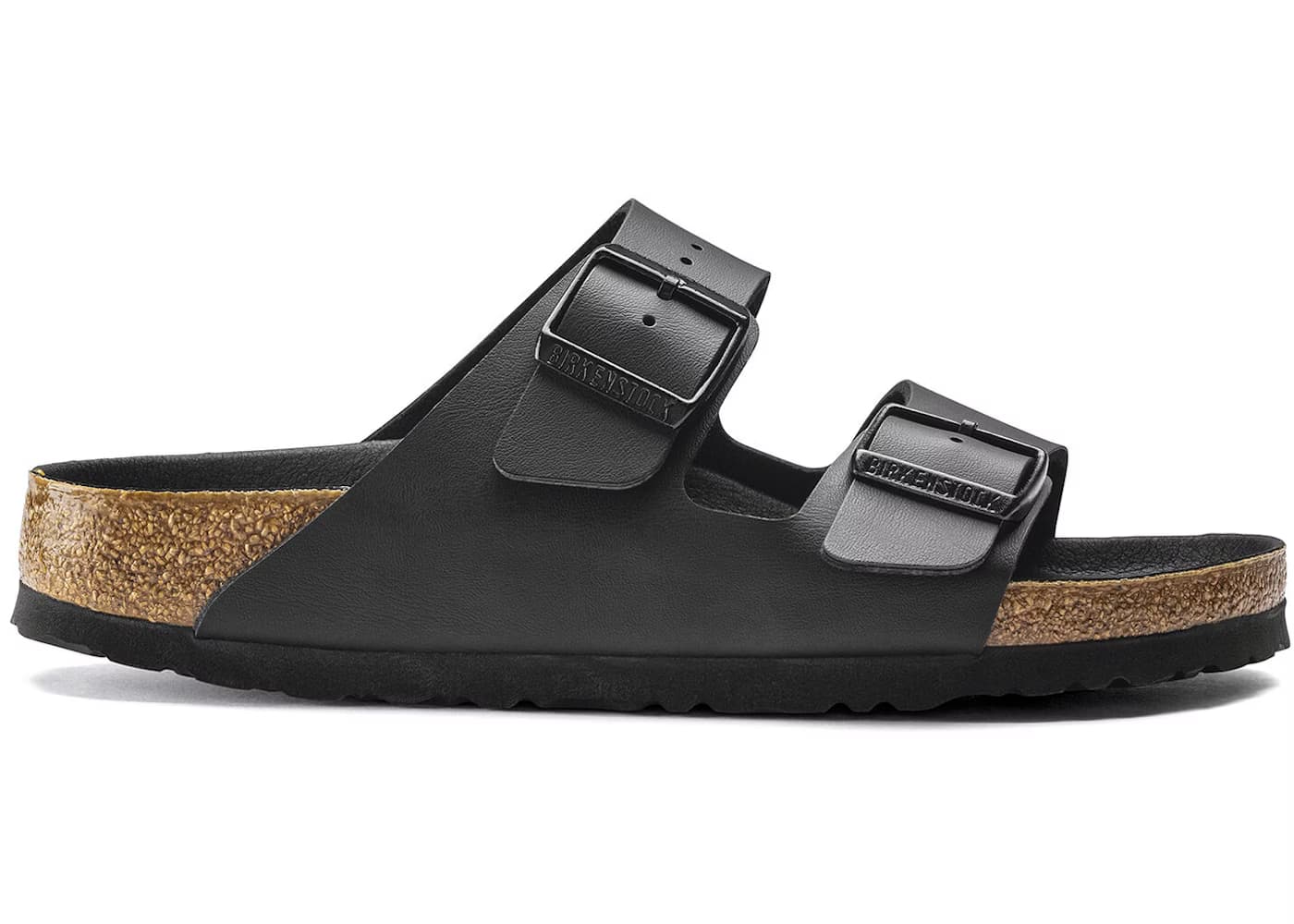 Birkenstock Arizona Birko Flor Black Black Foot Bed — Birkenstock en Ibiza