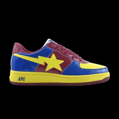 Bapesta FS-001 Low 'Burgundy Yellow Blue'