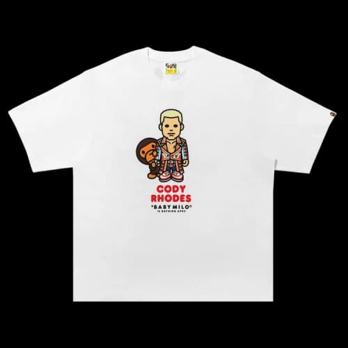 BAPE x WWE Cody Rhodes Baby Milo Relaxed Fit Tee 'White'