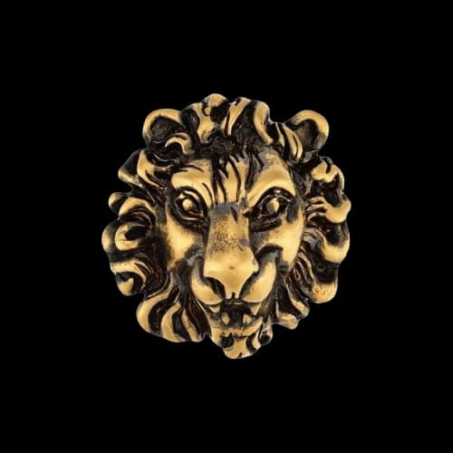 Gucci Lion Embellished Brooch 'Gold'