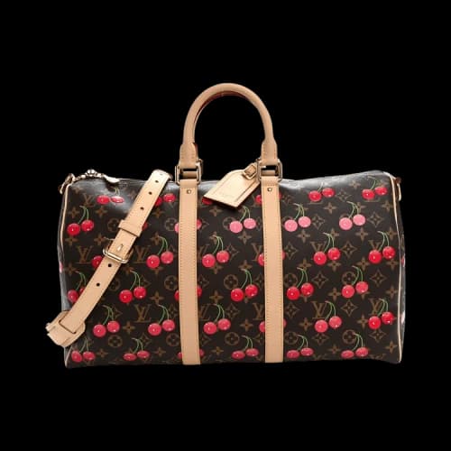 Louis Vuitton x Takashi Murakami Monogram Cerises Keepall Bandouliere 45 'Brown/Red'