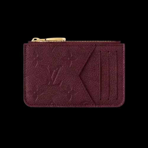 Louis Vuitton Romy Card Holder 'Grenat Red Monogram Embossed Empreinte Cowhide Leather'