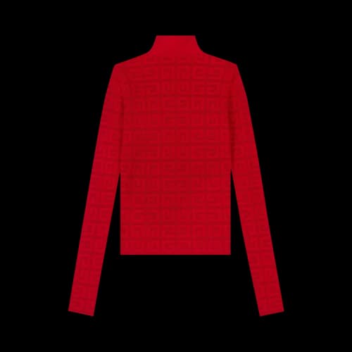 Givenchy Lace Monogram Stretch Sweater 'Red'