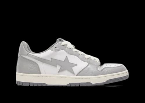 BAPE A Bathing Ape Court Sta Light Grey Cream
