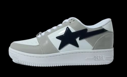A Bathing Ape Bape Sta Low White Grey