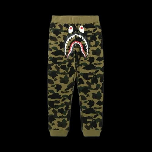 BAPE 1st Camo Shark Slim Sweatpants 'Green'