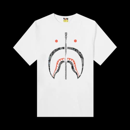 BAPE Space Camo Shark Tee 'White'
