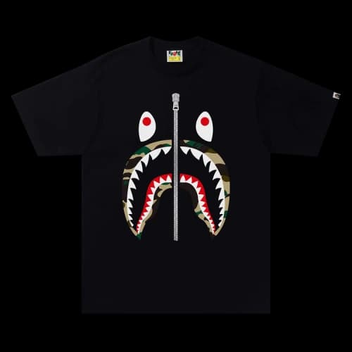 BAPE 1st Camo Shark Tee 'Black/Yellow'