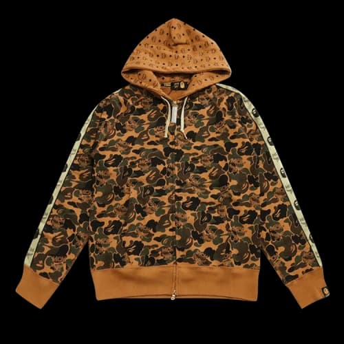 BAPE x MCM Camo Zip Hoodie 'Brown'
