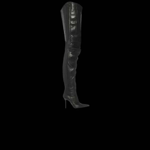 Vetements Over The Knee Motorcycle Boot 'Black' (Women's)