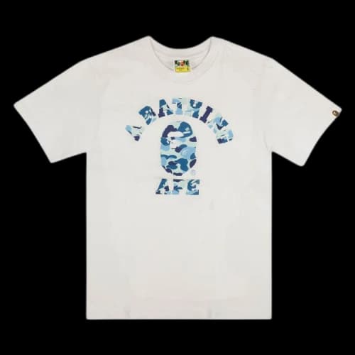 BAPE ABC Camo College Tee 'White/Blue'