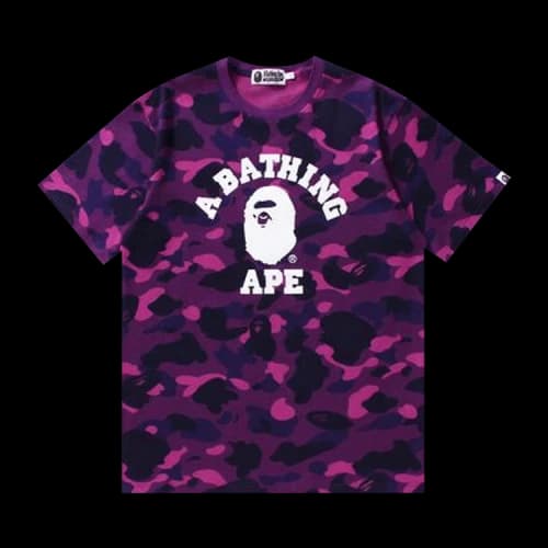 BAPE Color Camo College T-Shirt 'Purple'