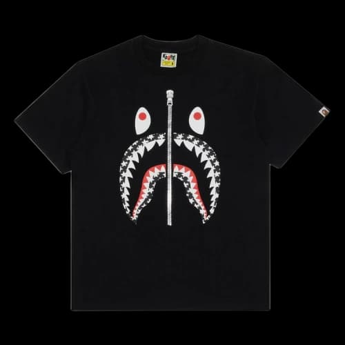 BAPE Sta Pattern Shark Tee 'Black'