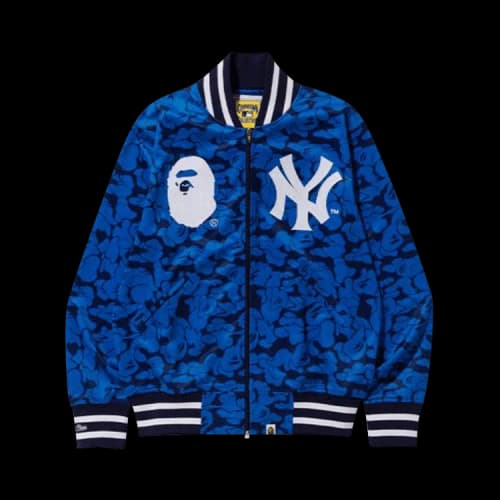 BAPE x Mitchell & Ness Yankees Jacket 'Blue'