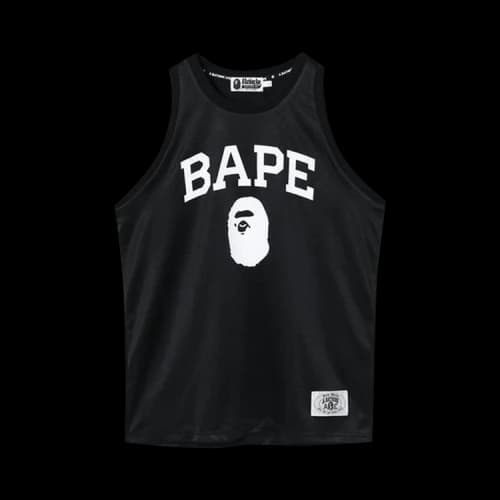 BAPE Jersey Tank Top Black 'Black'