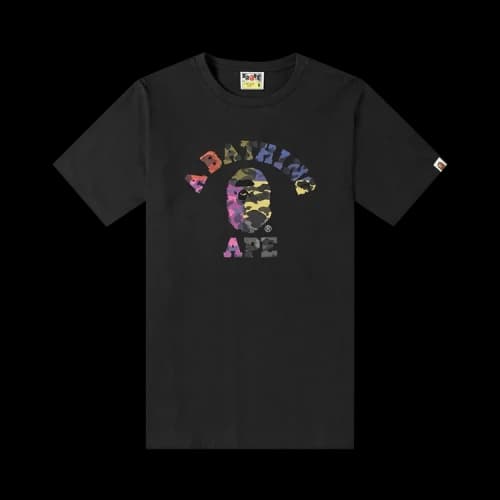 BAPE Mix Camo College T-Shirt 'Black'