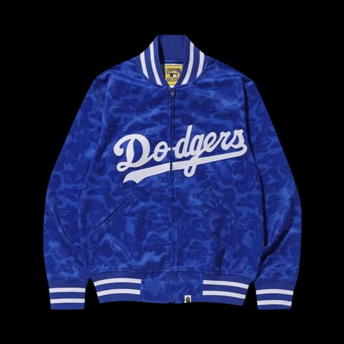 BAPE x Mitchell & Ness Dodgers Jacket 'Blue'