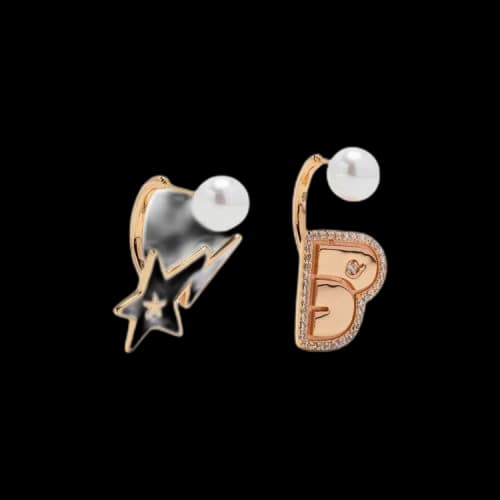 BAPE Lightening Star Drop Earrings 'Gold'