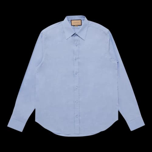 Gucci Convertible Collar Oxford Shirt 'Blue'