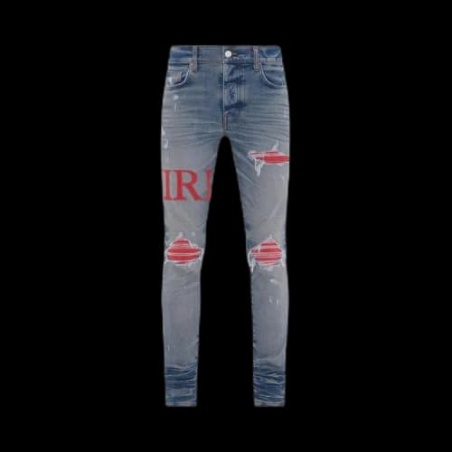 Amiri MX1 Goji Patch Logo Jeans 'Vintage Indigo/Goji Berry'