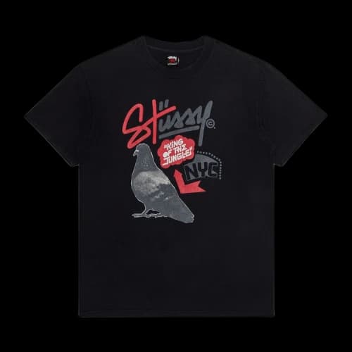 Stüssy Vintage 2000s King of the Jungle Pigeon Tee 'Black'