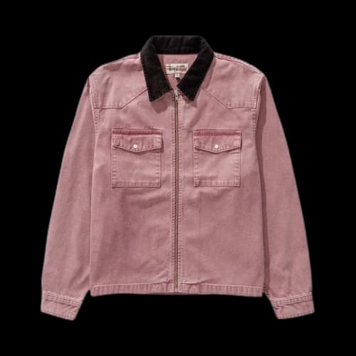 Stussy Washed Canvas Work Shirt Jacket 'Dusty Rose'