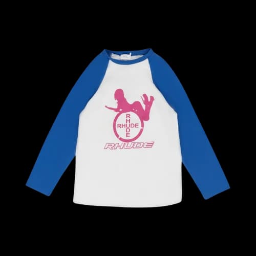 Rhude Graphic Long-Sleeve T-Shirt 'Blue/White'