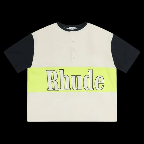 Rhude Panel Henley T-Shirt 'Green'