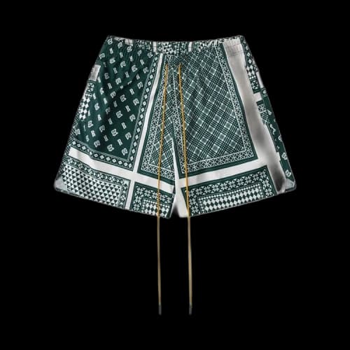 Rhude Bandana Swim Trunks 'Green'