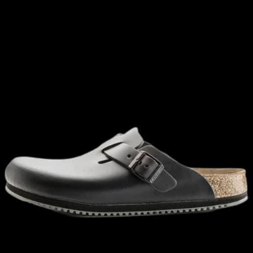 Birkenstock Boston Super Grip Natural Leather 'Black'