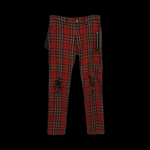 Vintage Undercover But Beautiful II Punk Plaid Pants 'Red'